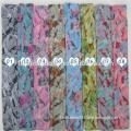 muti-color jacquard voile viscose scarf shawl wrap birds scarf